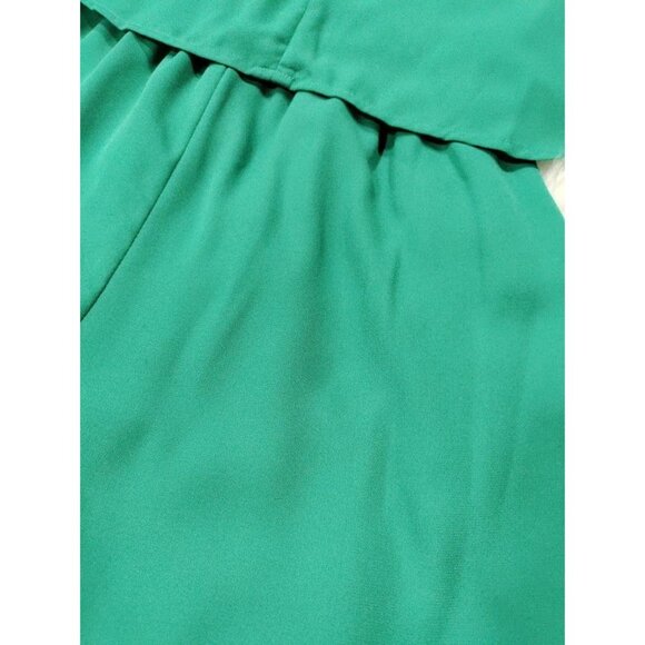 Gibson x Living in Yellow Dahlia Sleeveless Layered Romper Green Women's Size S - Picture 14 of 16